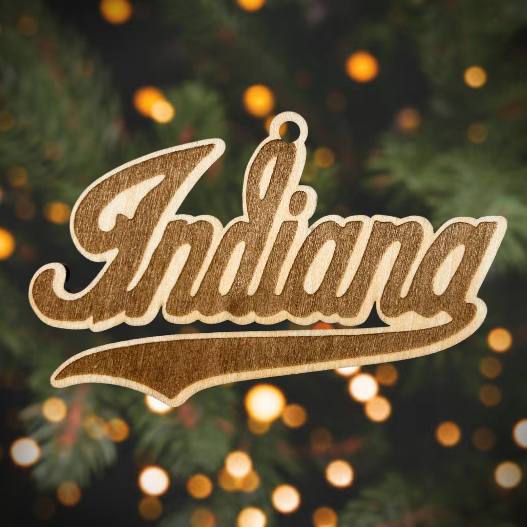 Indiana Cursive Ornament