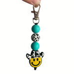 Load image into Gallery viewer, Smiley Cow Keychain
