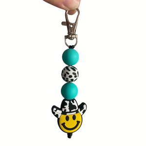 Smiley Cow Keychain