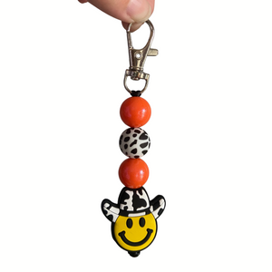 Smiley Cow Keychain