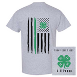 Load image into Gallery viewer, 4-H Proud w/ Flag Back Graphic Tee
