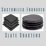 Load image into Gallery viewer, Custom Engraved Slate Coasters - Set of 4
