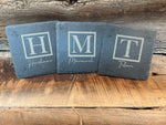 Load image into Gallery viewer, Monogram Slate Coasters - Set of 4
