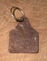 Load image into Gallery viewer, Cow Hide Cow Tag Keychain
